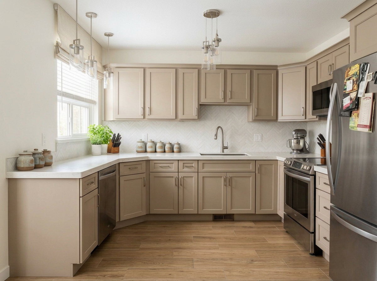After — Davie oak-cabinet kitchen renovation