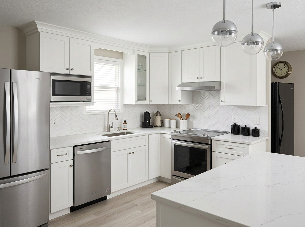 After — Cooper City condo bright white remodel