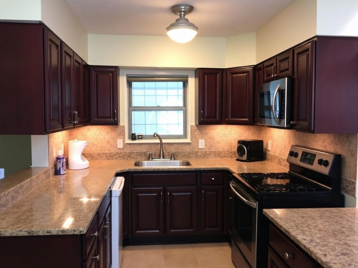 Before — Weston open-concept navy kitchen